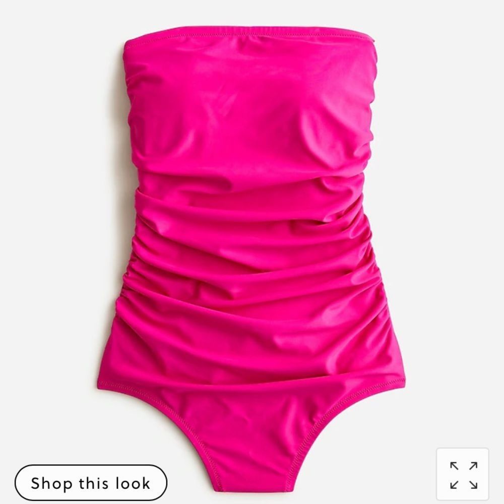 J. Crew Ruched bandeau one-piece